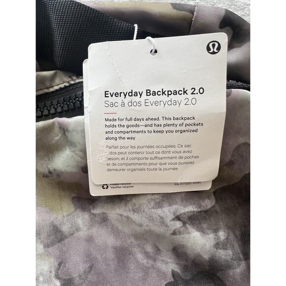 Lululemon Backpack New With Tags Camo Everyday Backpack 2.0 - Picture 2 of 10